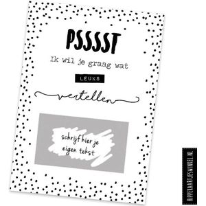 Ik wil je wat leuks vertellen - DIY kraskaart - Inclusief Kraft envelop - speciaal moment