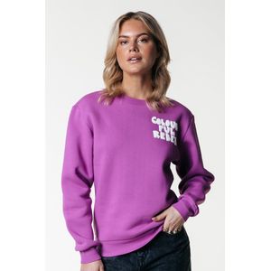 Colourful Rebel - Sweatshirt - Paars - Dames - Regular Fit - Katoen