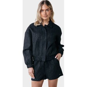 Colourful Rebel - Florence Zebra Lurex Jacquard Short - Zwart - Korte Broeken