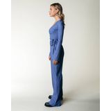 Colourful Rebel Melody Structure Straight Pants Broeken Dames - Blauw - Maat S