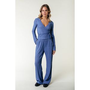 Colourful Rebel - Melody Structure - Pantalons - Blauw - Rechte Pasvorm