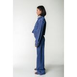 Gaias Logo High Rise Wide Leg Spijkerbroek