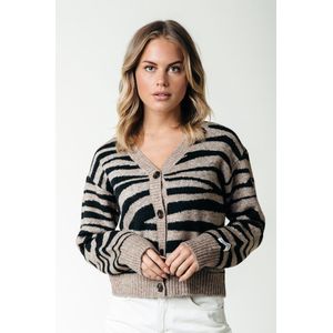 Colourful Rebel Shara Zebra Knitted Cardigan
