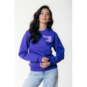 Colourful Rebel, Sweatshirts & Hoodies, Dames, Paars, S, Katoen, Biologisch Label Sweatshirt