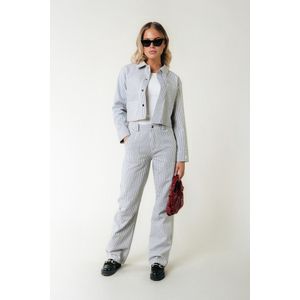 Colourful Rebel - Kensi Striped Worker Pants - Blauw - Dames Jeans