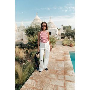 Colourful Rebel - Sachi Striped Rib - Tanktop - Rood