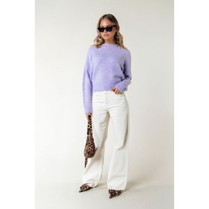 Colourful Rebel - Gaias High Rise Wide LEG - Denim Broek - Wit - Hoge Taille Wijde Pijp