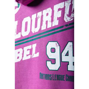 Rugby Hoodie - Roze - Jersey - Regular Fit - 88% Katoen