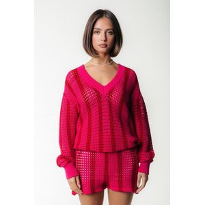 Colourful Rebel - Nolita Crochet Stripe Short - Dames - Korte broeken