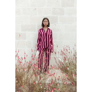 Colourful Rebel - Melody Straight Leg Broek - Roze - 92% Viscose - Regular Fit