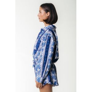 Colourful Rebel - Blauw - Knoopblouse - Viscose