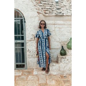 Colourful Rebel - Wikkeljurk - Blauw - Viscose