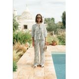 Colourful Rebel - Straight Leg Broek - Katoen - Blauw - Regular Fit