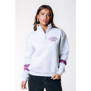 Colourful Rebel - WS417101 - Damestrui - Met Halve Rits - Print op de Borst