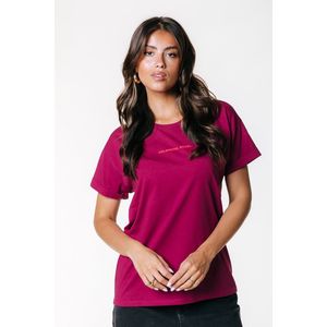 Colourful Rebel - WT117105 - T-shirt - Roze - Uni Logo