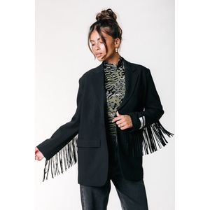 Colourful Rebel - Jesra Fringe Blazer - Zwart