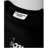 Colourful Rebel - Flower Logo Wave Relaxed Sweat - Zwart - Sweater