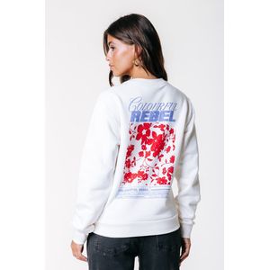 Colourful Rebel - WS417082 - Sweater - Rood - Bloemenmotief