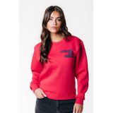 Colourful Rebel - Logo Wave Relaxed Sweat - Felrood - Sweater
