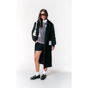 Colourful Rebel - Wollen Manteljas - Zwart - Dames