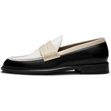 Isabel Bernard - Vendôme Blandine - Loafers - Zwart en Wit - Kalfsleer