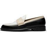 Isabel Bernard - Vendôme Blandine - Loafers - Zwart en Wit - Kalfsleer