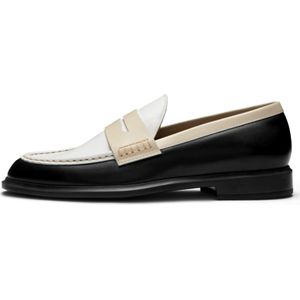 Isabel Bernard - Vendôme Blandine - Loafers - Zwart en Wit - Kalfsleer