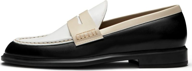 Isabel Bernard - Vendôme Blandine - Loafers - Zwart en Wit - Kalfsleer