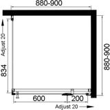 Saqu Galika Douchecabine - met Rechts Draaiende Deur 90x90x210 cm - Veiligheidsglas - Helder Glas/Mat Zwart - Douchewand