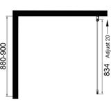 Saqu Galika douchecabine met rechts draaiende deur 90x90x210cm helder glas/mat zwart