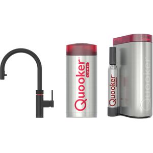 Quooker Flex met COMBI boiler en CUBE reservoir 5-in-1-kraan Zwart