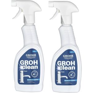 GROHE Grohclean Reiniger - 2x 500 ml - voor Badkamer/Keuken/Toilet - Voordeelverpakking