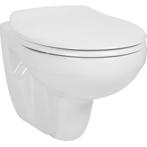 Ben Omega Hangtoilet - Randloos met Softclose Toiletbril - Wit - WC Pot - Toiletpot - Hangend Toilet