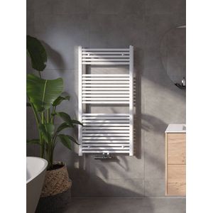 Saqu - Cole - Handdoekradiator - Wit - 120 x 60 cm - 700W - Verwarming Badkamer