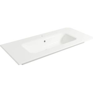 Saqu Fluente Wastafelblad 1 bak 1 krg 101x46x1 cm Mat Wit
