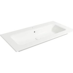 Saqu Fluente Wastafelblad 1 bak 1 krg 101x51x1 cm Mat Wit