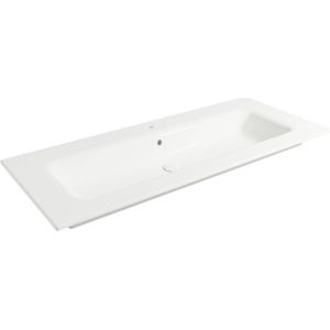 Saqu Fluente Wastafelblad 1 bak 1 krg 121x51x1 cm Glans Wit
