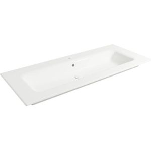 Saqu Fluente Wastafelblad 1 bak 1 krg 121x51x1 cm Mat Wit
