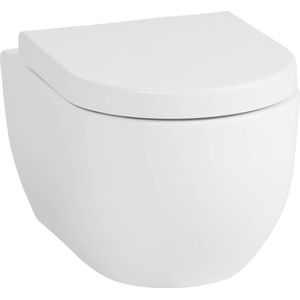 Saqu Home Randloos Hangtoilet - met Tornado Flush en Quickrelease Toiletbril - Mat Wit - WC Pot - Toiletpot - Hangend Toilet
