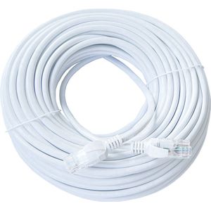 ValeDelucs Internetkabel 25 meter - CAT6 UTP Ethernet kabel RJ45 - Patchkabel LAN Cable Netwerkkabel - Wit