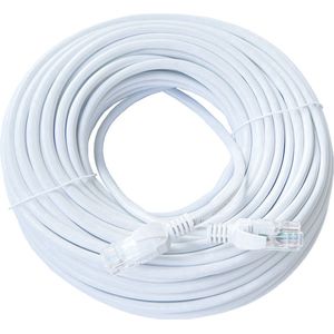 ValeDelucs Internetkabel 30 meter - CAT6 UTP Ethernet kabel RJ45 - Patchkabel LAN Cable Netwerkkabel - Wit