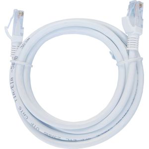 ValeDelucs Internetkabel Netwerkkabel 1 meter - CAT6 UTP kabel RJ45 - Wit - wit VD6U-1M-W