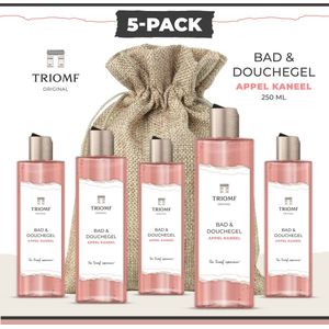 Deluxe Bad & Douchegel - Appel Kaneel - 250 ML - 4-Pack