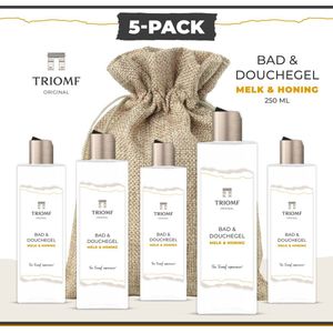 Deluxe Bad & Douchegel - Melk & Honing - 250 ML - 4-Pack