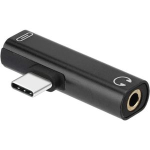 Xtabarya 2 In 1 Usb Type C Converter - 3.5mm Jack Adapter - Zwart