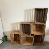 6x Oude/Vintage/Gebruikte fruitkisten 50x40x30 cm - set van 6