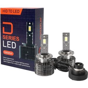 TLVX D2R High Power LED Canbus lampen 30.000 Lumen 6000k Helder Wit (set 2 stuks) - Plug and Play – CANBUS EMC + 300% licht - LED CSP CHIPS - 100 Watt – D2R 35 watt Xenon HID vervanger - Dimlicht - Grootlicht - Koplampen - Autolamp - 12V