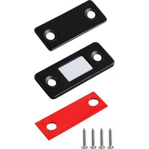 TLVX Magneetsnapper / Platte magneten / 1 set / Zinaps / Magneet / Deurmagneet / Zelfklevende Deurmagneten / Magneet kastdeur / Kastdeuren magneet / Kabinet Magnetisch Ultra Dun / Zwarte magneet / Magnetische Sluitingsdeur / Lade Magneet Sluiting