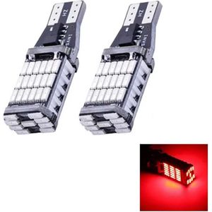 TLVX T15 W16W LED Canbus Rood / Remlicht / Kleur Rood / Autolamp / Achterlicht / Achterlampen Rood / Interieur verlichting / Interieur lamp / 12 Volt – 24 Volt (set, 2 stuks)
