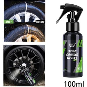 TLVX Ultieme Auto Banden Glans Coating / Top kwaliteit Tyre Coating Spray / Band bescherming tegen uitdroging / Gloss / Auto Rubber Band Coating 100ML Spryfles / Vuilafstotend / Langdurige banden bescherming / Glanzende banden als nieuw / 100ML